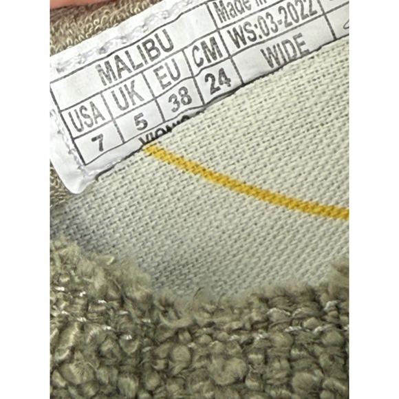 Vionic Beach Sneakers Malibu‎ Womens 7 WIDE Army Green Boucle Orthotic Shoes New - Picture 9 of 9